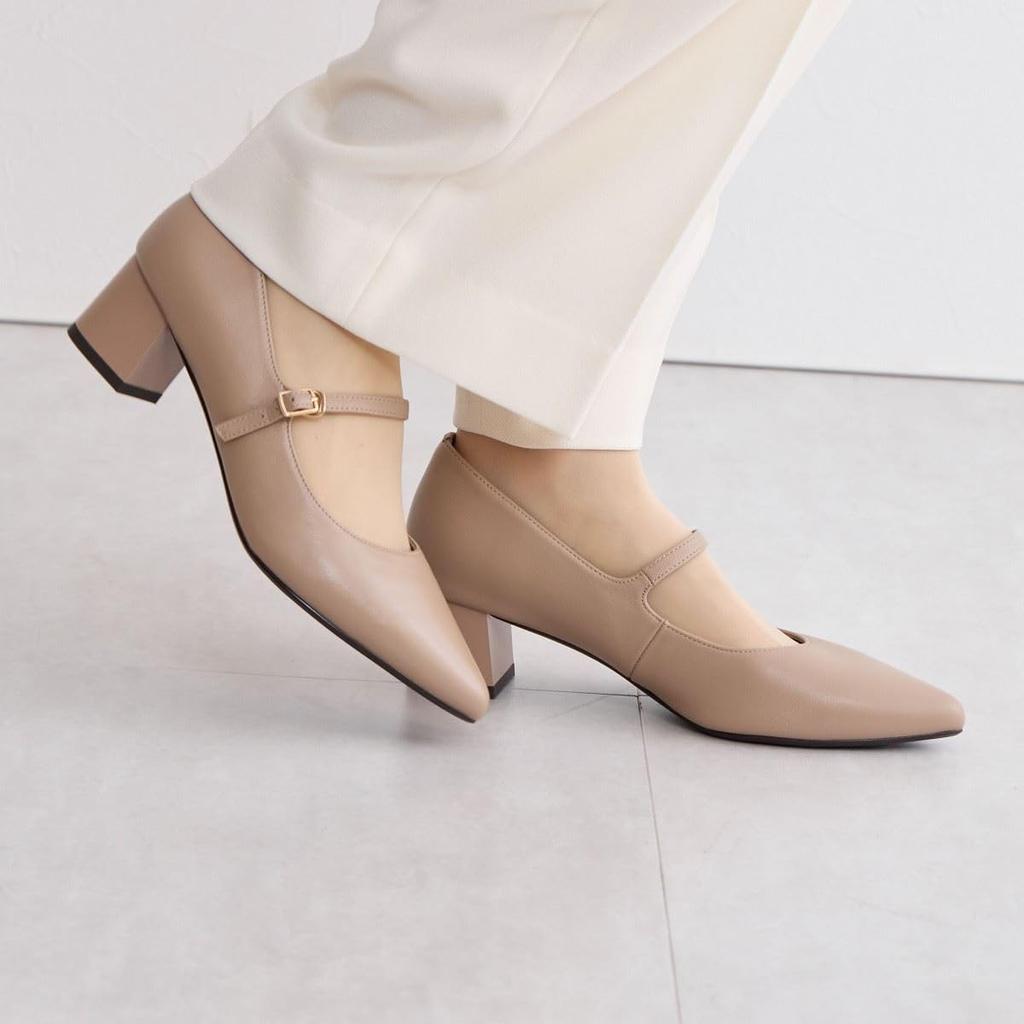 HIMIKO / Himiko / [WEB Exclusive] Block Heel Mary Jane Pumps / 640006 Beige 245