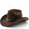 Cintura retrò cappello da cowboy western uomo e donna, cappello jazz in camoscio tibetano, cilindro più venduto