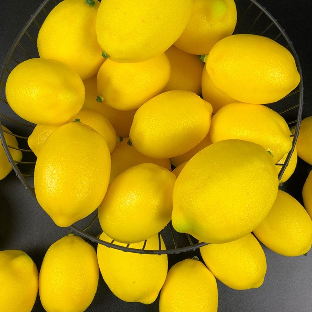 Fruit Model Simulation Artificial Lemons Yellow Foam Fake Fruits Realistic Decorative Fruits Wedding
