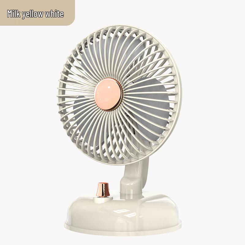 

Portable Retro Oscillating Fan - USB Rechargeable, Large Air Volume for Desktop & Outdoor Use 14.5*16.5*25cm [Plug-in Version]