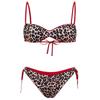 1011 nuovo costume da bagno con lacci stampa leopardo europeo e americano da donna bikini sexy a tre punti costume da bagno per vacanze spiaggia sorgente termale