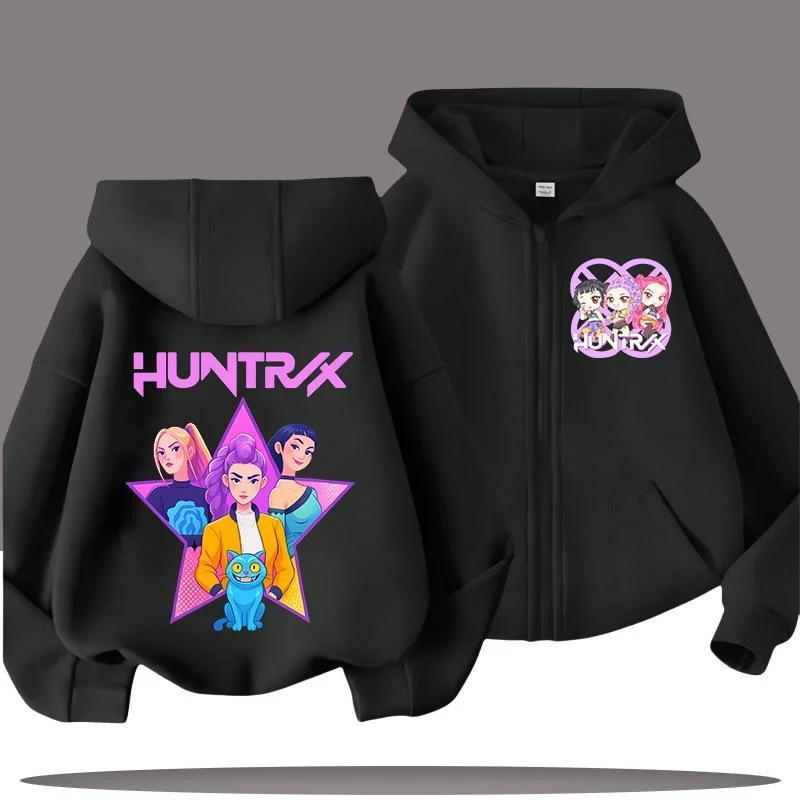 2026 New Boy Sweatshirt Zipper Hoody Baby Top Zip Up Sweatshirts Saja Boys Kpop Demon Hunters Hoodie Children Clothes Kid Girl