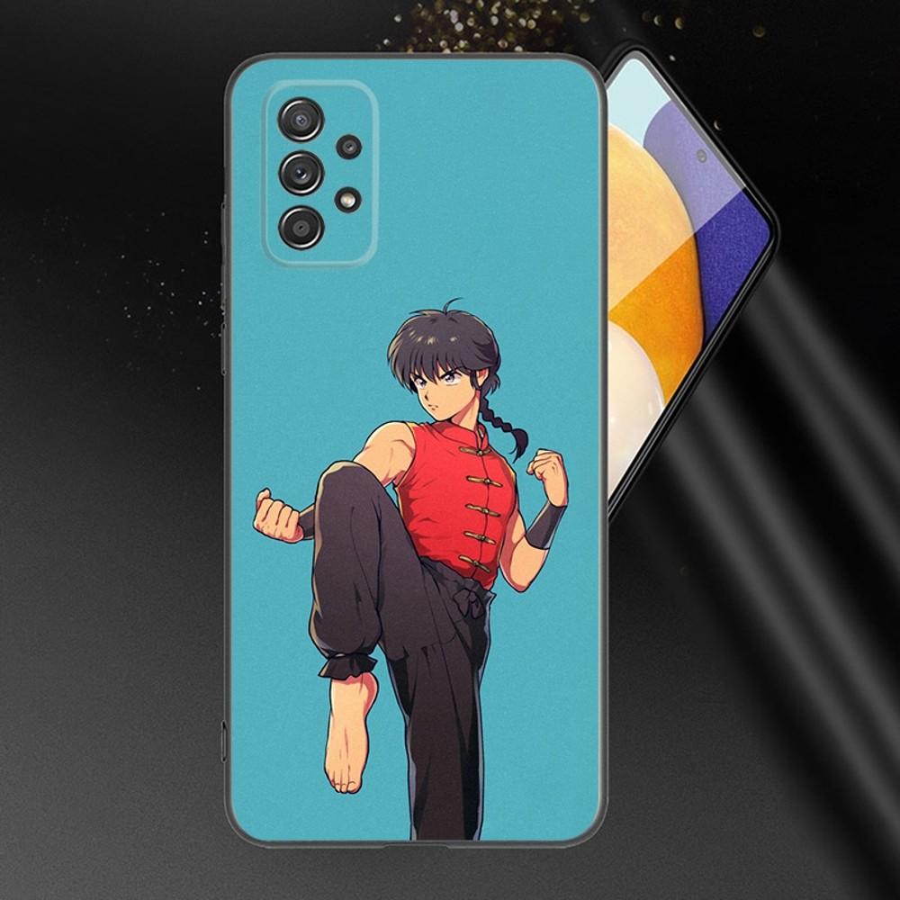 Anime R-RANMA 1 2 Phone Case For Samsung Galaxy A13,A21s,A22,A31,A32,A52,A53,A71,A80,A91 Soft Black Phone Cover