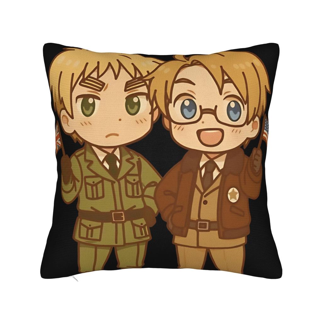 Pillow Case Hetalia Axis Power  Square Pillow Cover  Retro Trendy Cushion Design Pillowcases For Office Car Home Decorative