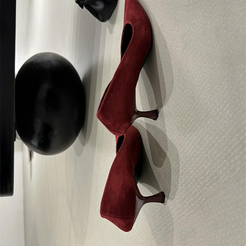 stiletto high heels black single shoes women's shoes spring and autumn 2025 new summer French pointed simple commuter ladyshoes