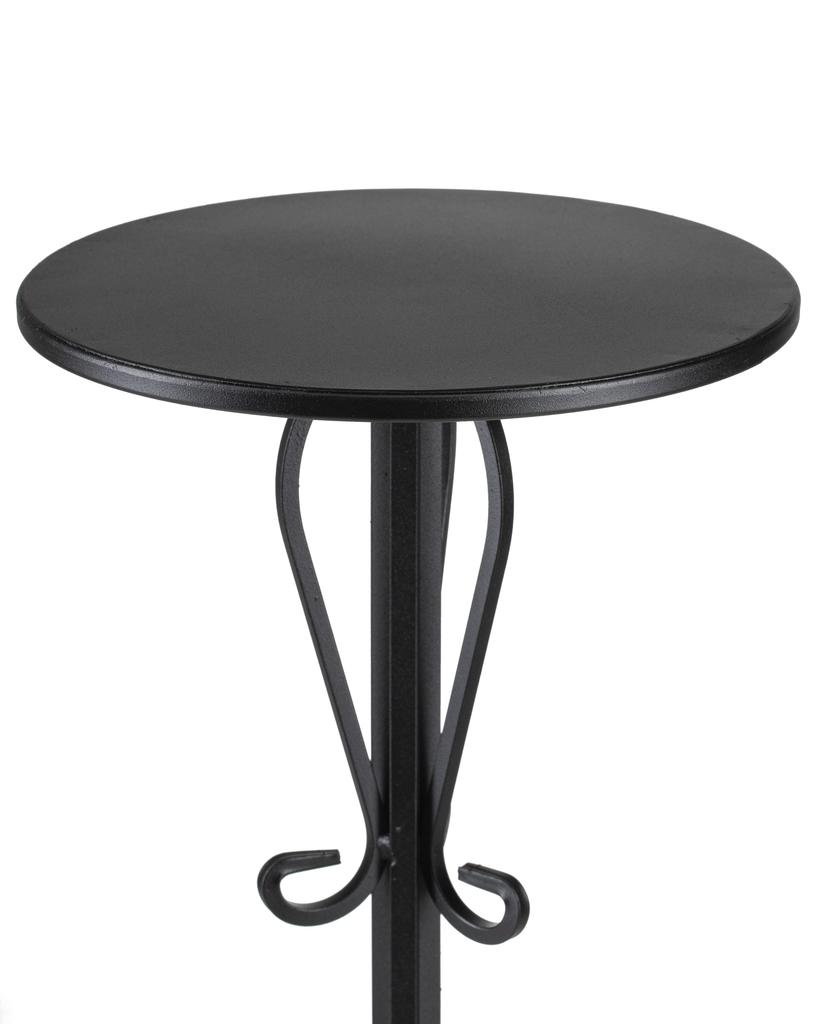 Kwietnik Metalowy Czarny Z Różą 55 Cm