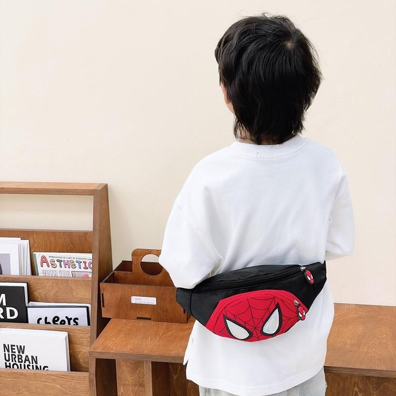 Marsupio Cartoon di Spiderman per Bambini con Tasca Leggera in Nylon per l'Uso Quotidiano