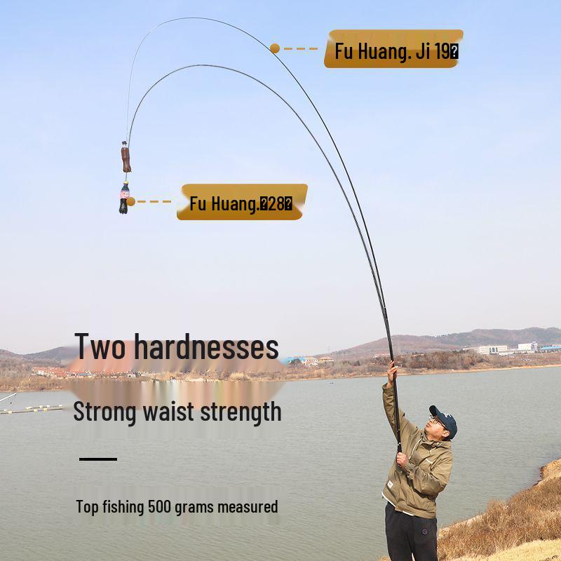 Crucian Carp Carbon Fiber Ultra-light, Ultra-hard 28-tone Fishing Rod Set - 19 Brands Taiwan Rod for Wild Fishing