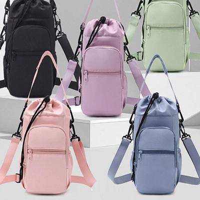 32oz 40oz Isolierte Wasserflasche Tragegurt Umhängetasche mit Handytasche Crossbody Sporttasche Wasserflaschenhalter mit verstellbarem Riemen