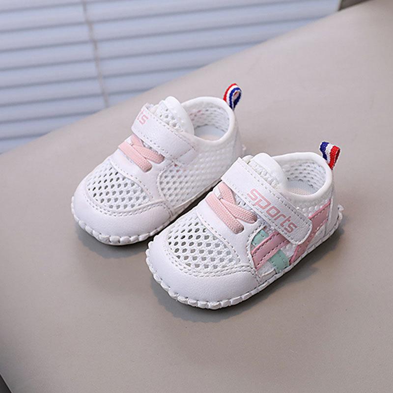 

Baby Shoes Spring and Summer Soft-soled Male Baby 0 1 Year Old and A Half Female Mesh Baby Sandals 3 Toddler Shoes 9 18 рожевий