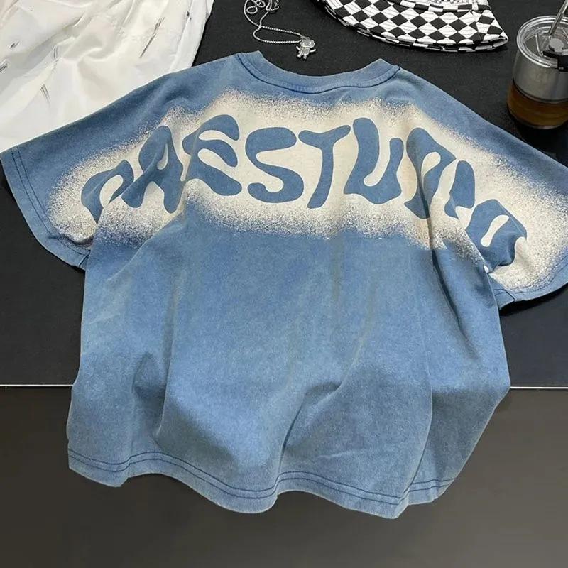 Boys Summer Tie Dye Batwing Sleeve T Shirt Korean Lightweight Casual Short Sleeve Top 80