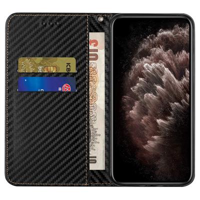 For Samsung Galaxy A35 5G Leather Case Carbon Fiber Texture Phone Stand Cover