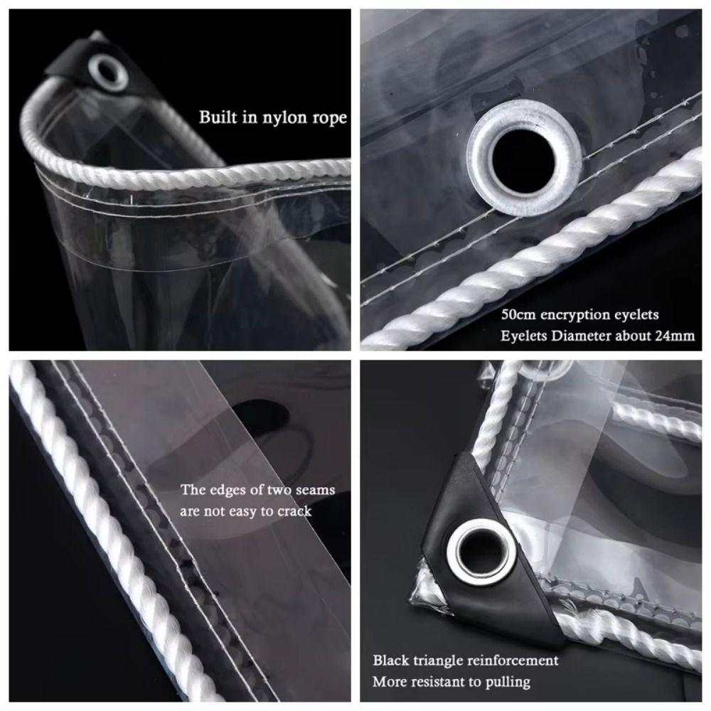 Waterproof Garden Rain Cover Dust-proof Rainproof Cloth Transparent Waterproof Tarpaulins  Outside