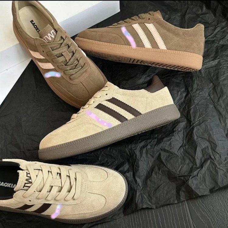 

Large size casual matte board shoes spring and autumn women s new sports versatile retro single shoes student board shoes German training shoes 35