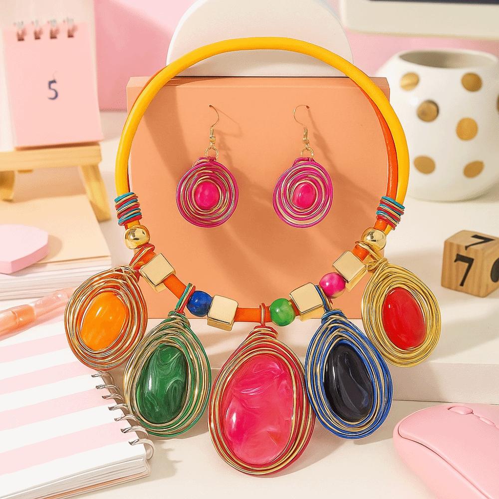 Hook Choker Costume Jewellery Safe Reliable Dangle Earrings Earrings Necklace Set  Jewelry Gift