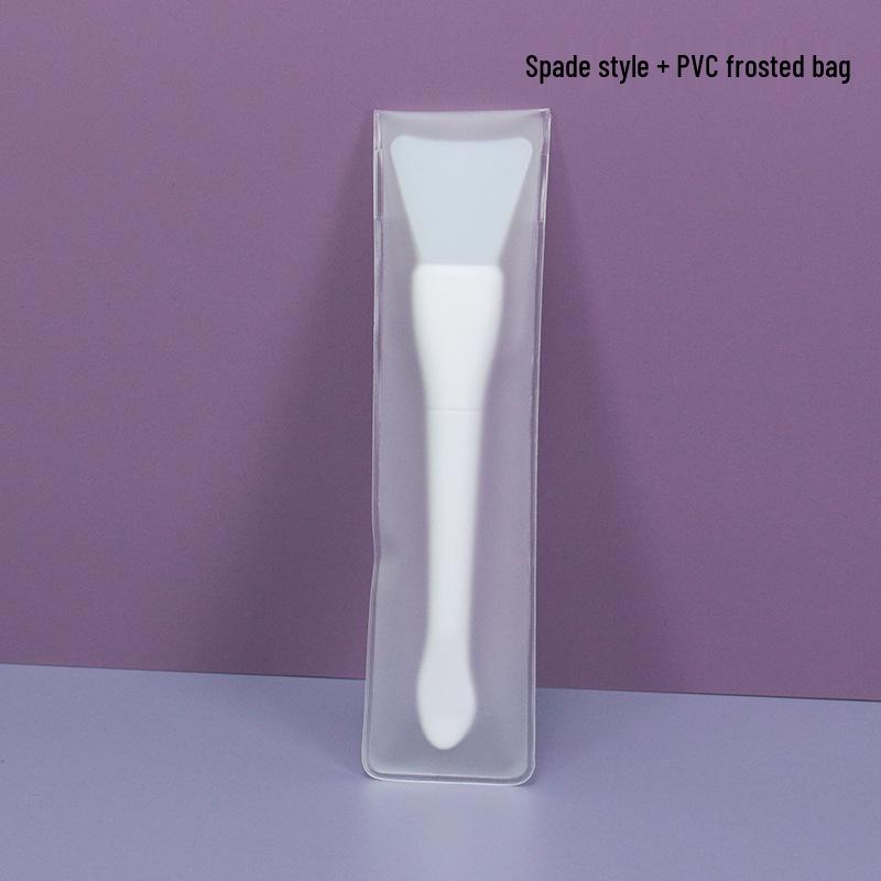 Dual-Headed Silicone Mask Brush & Spoon - Fishtail Design for Facial Application