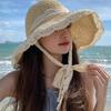 Bonnet Hat Lace Hat Beach Look Vacation Wide Brim Net