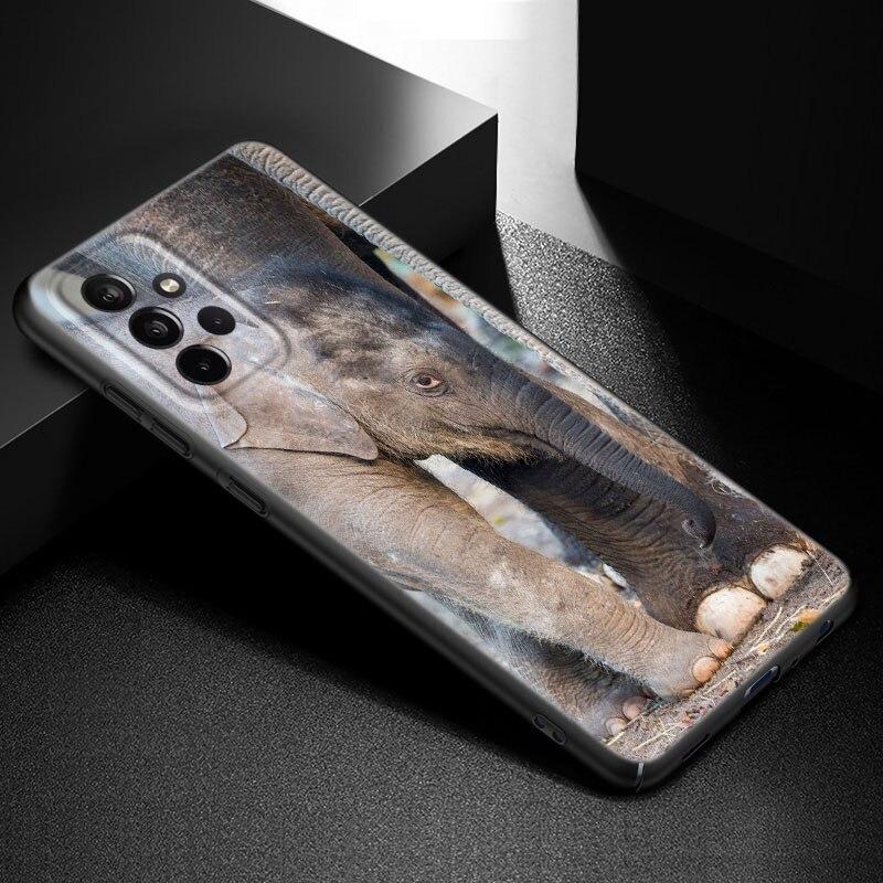 Dyr Elefant Telefondeksel For Samsung Galaxy A21 A30 A50 A52 S A13 A22 A32 A33 A53 A73 5G A11 A12 A31 A51 A70 A71 A72 Deksel