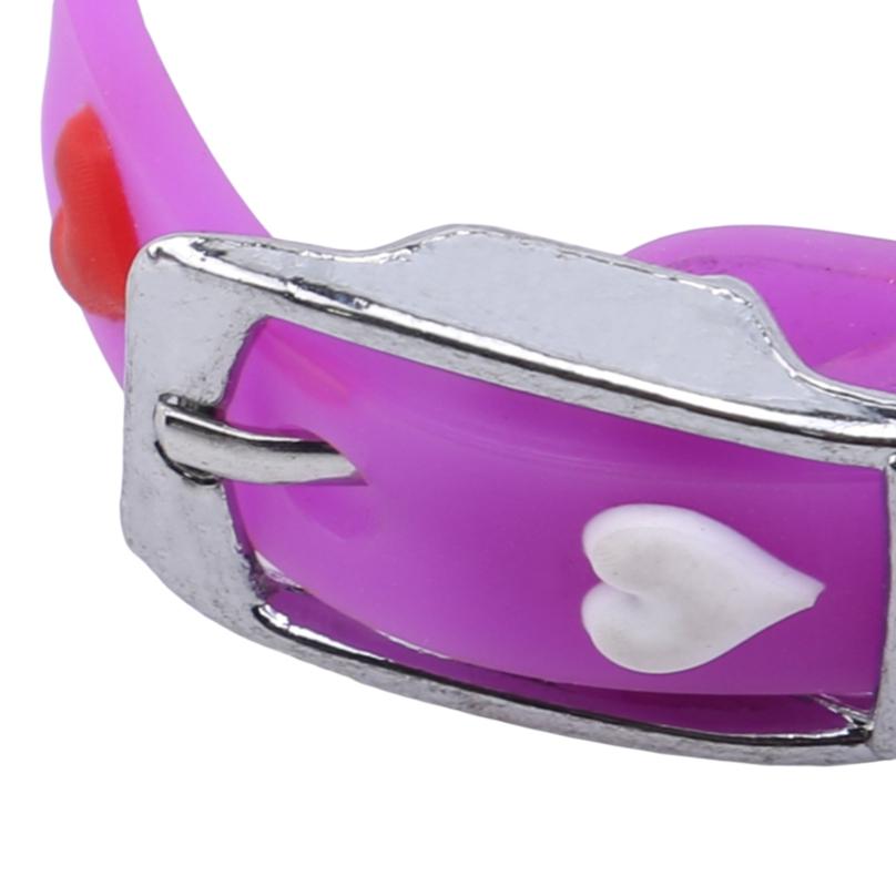 Adjustable Colorful Collar Bell Pet Cat Dog Love Hearts Patterns Neck Collar
