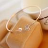 Cute Niche Charm Bracelet Bangles Fashion Love with Heart-Shaped Bracelet Double Opening Accessories Trend Daily Wholesales