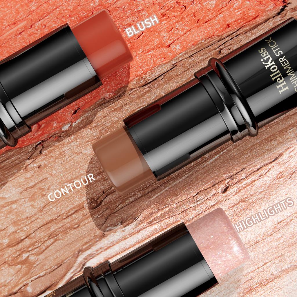 3 Set Versions Of Beauty Sticks, Three-Dimensional Modified Highlight Shadow Blush Pen, Multi-Functional Makeup Stick