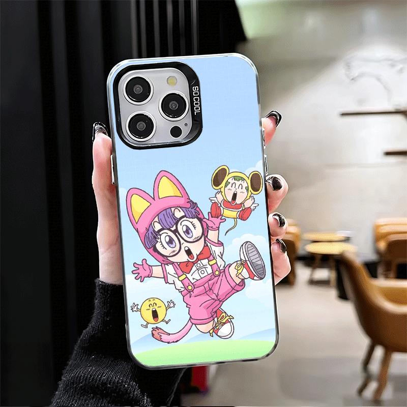 Arale S-Slump Anime Soft Phone Case for iPhone 15 16 17 Pro Max 17Air 16E 14 Plus 13 12 Mini Shockproof Cover Back Shell