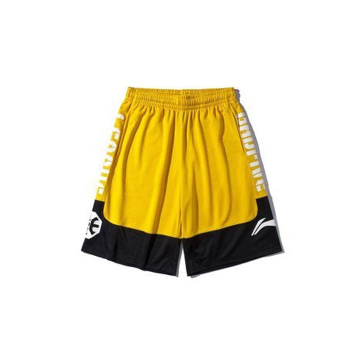 

Li-Ning BadFive Спортивные шорты с контрастным буквенным принтом Мужские брюки Желтый AAPP097-2 XL