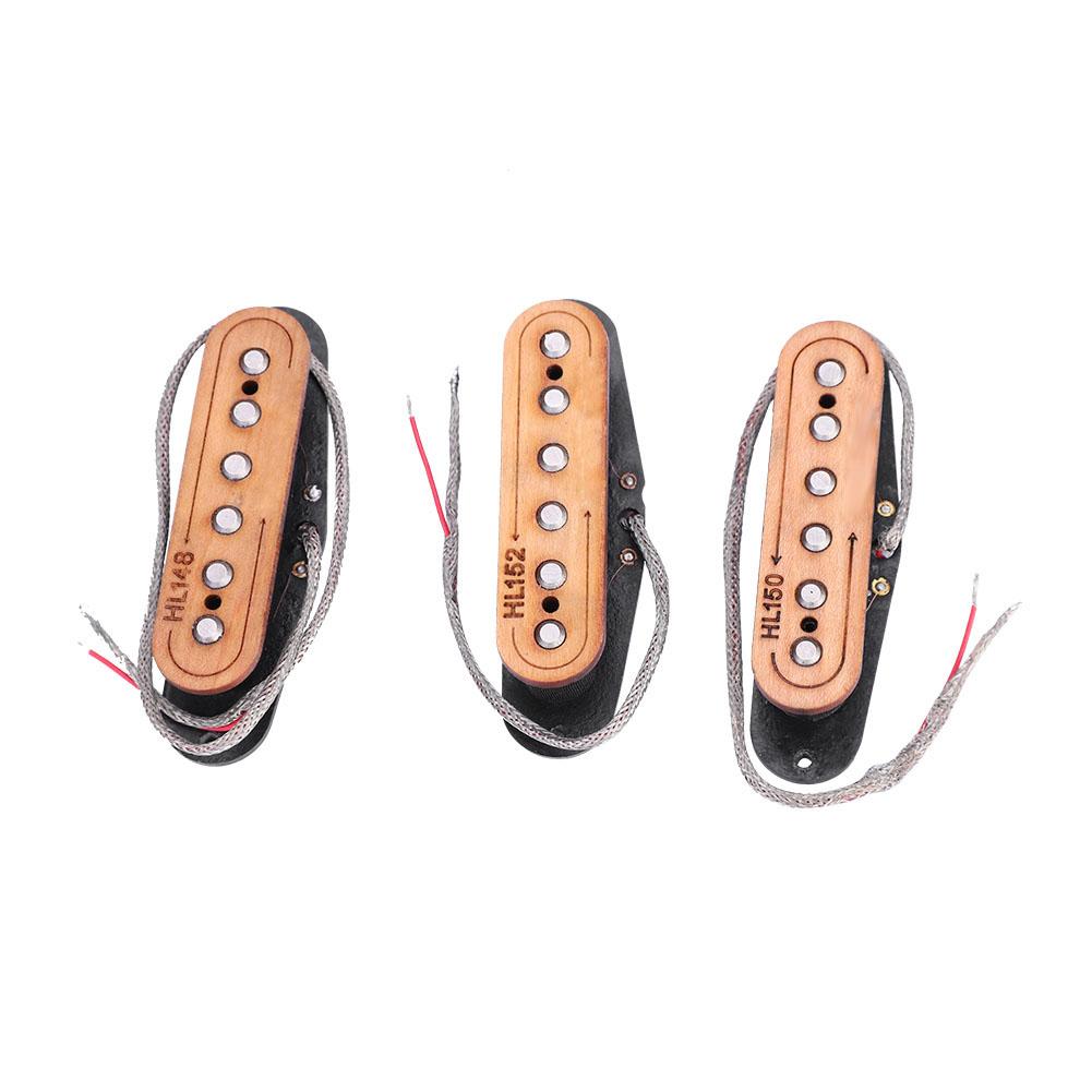 1 Set 3 Pcs 48 50 52 Maple Single Coil Pickup for Guitar Musical Instrument Accessory