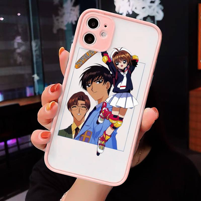 Cardcaptor Sakura anime ragazza carina Custodia per telefono opaca trasparente Per iphone 7 8 11 12 plus mini x xs xr pro max cover