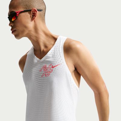 Nike Tank Tops Men s Peak White V Neck Moderate Straight Fit S