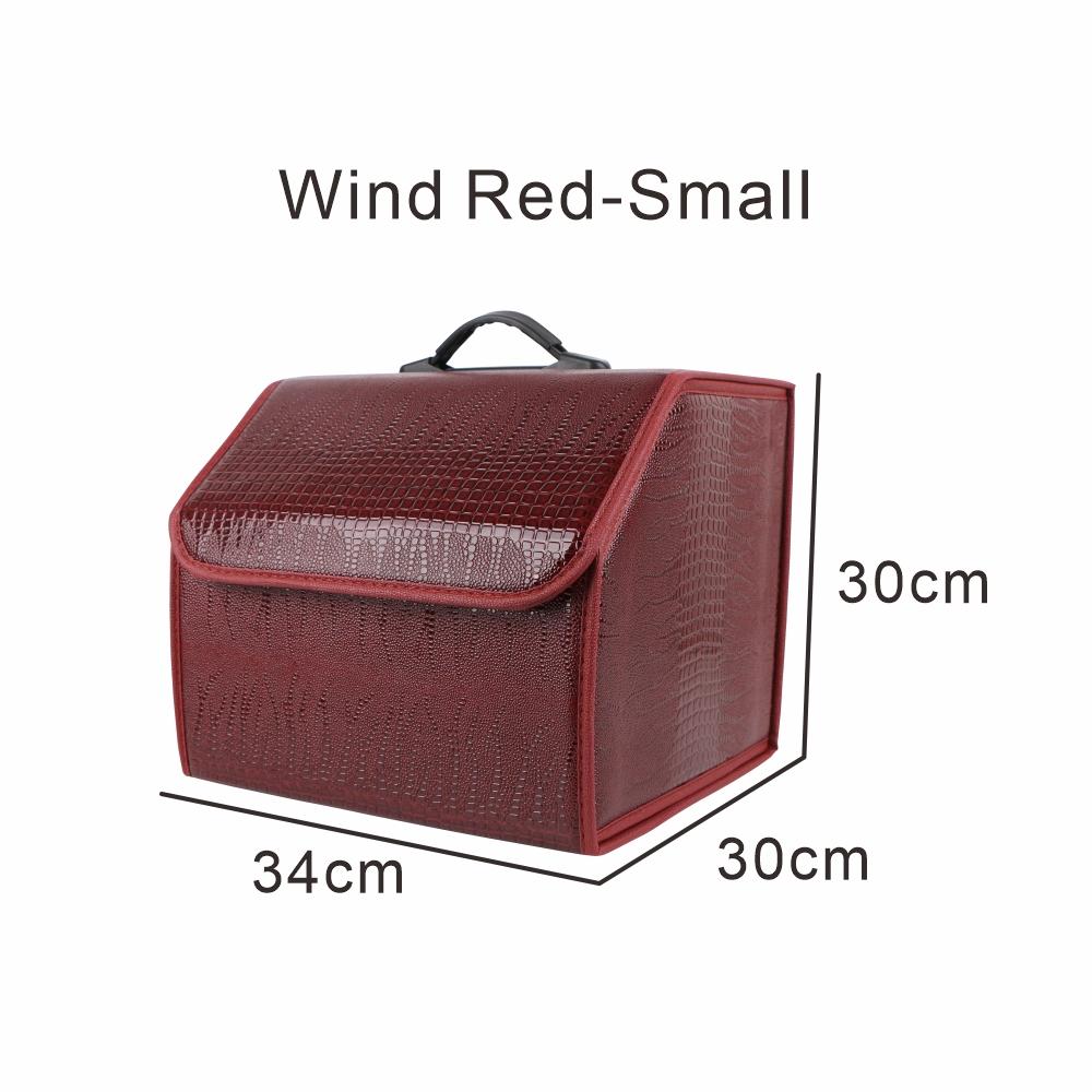 Collapsible Car Storage Box Crocodile Grain Leather Organizer For Car Trunk Box Organizer Auto Tidying Storage Bag Watertight
