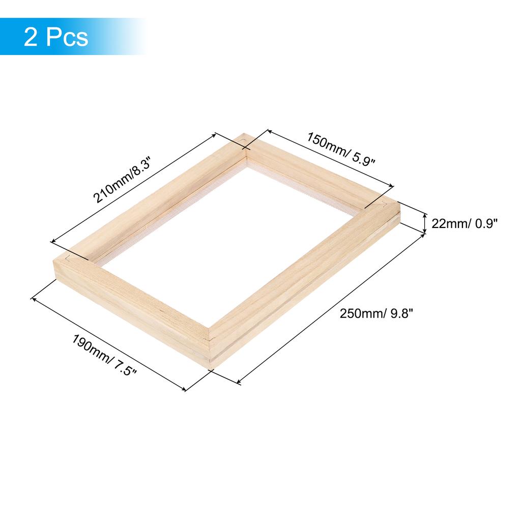 Wooden Paper Making Screen 2 In 1 Paper Making Mould Deckle Papermaking Supplies Frame for Paper Making DIY Crafts Wood Color