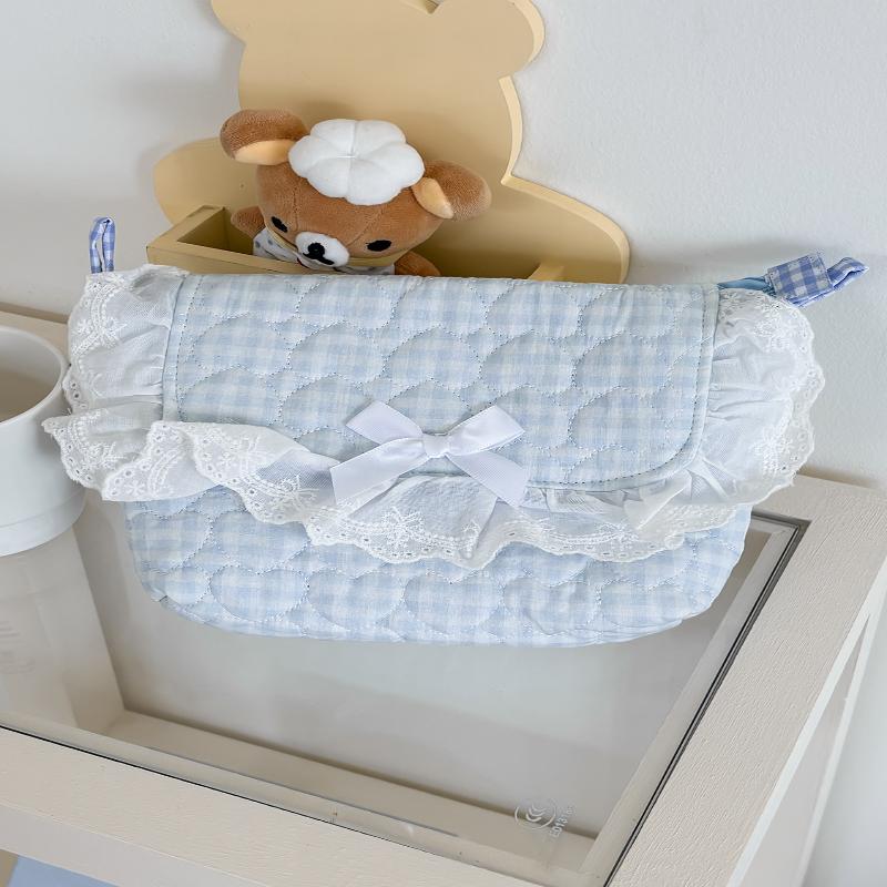 Cute Lace Crossbody Bag Sweet Heart Outdoor Storage Bag Fresh Able Lining Internal Compartment