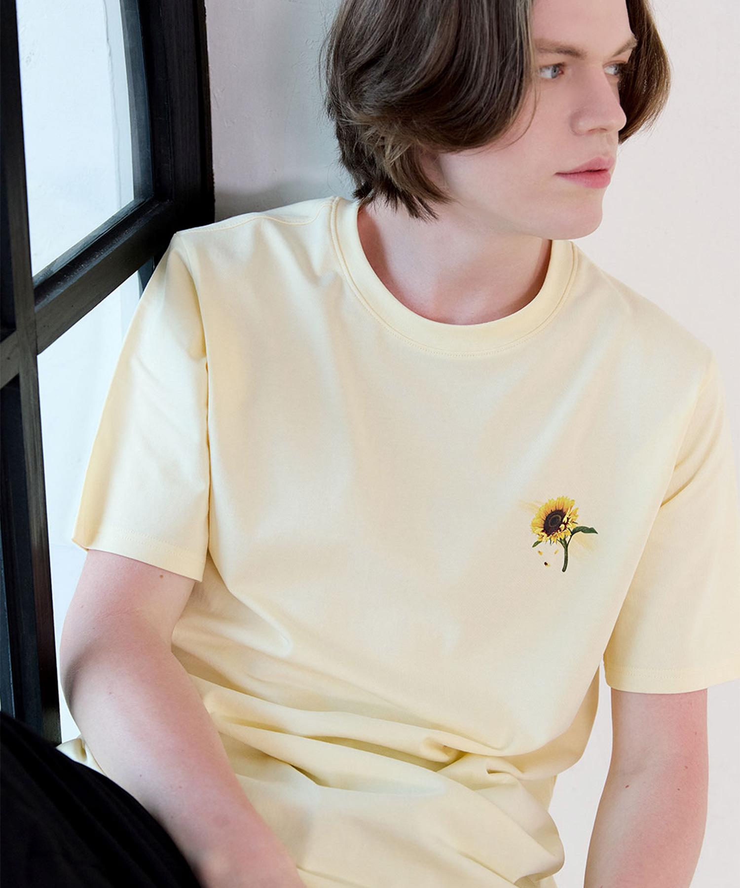 Riemar Flower Cotton Sunflower T-Shirt White/Xl