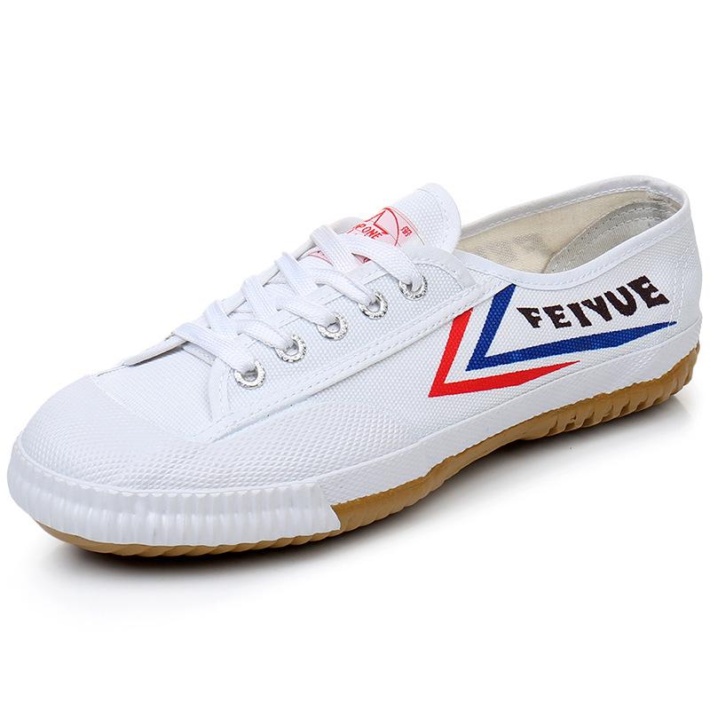 Da Bo Wen White Canvas Gymnastics & Running Shoes for Men – Kung Fu Training & Sports Sneakers