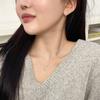 47Bag 925 Silver Heart Earrings Luha