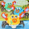 Elektrisches Omnidirektionales Cartoon Krabbenspielzeug für Babys mit LED-Lichtern Musik Bionische Bewegungen Pädagogisches Spaßgeschenk