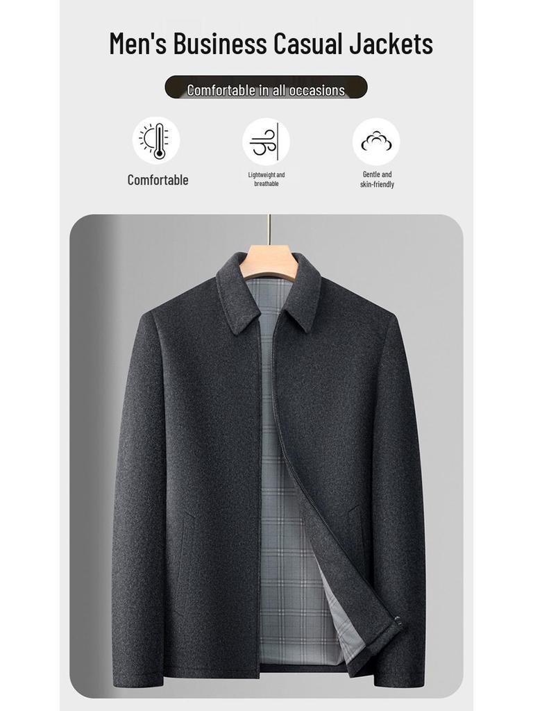 2025 Men's High-End Wool Lapel Jacket - Autumn/Winter Bestseller