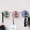 Macaron Color 3-Jaw Rotating Adhesive Hooks - Adjustable No-Nail Hooks for Key, Umbrella & Kitchen Utensil Storage