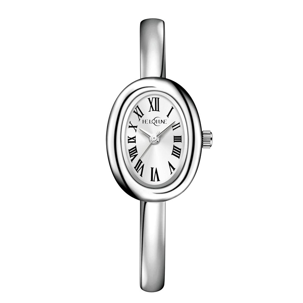 Orologio Bracciale Heloiune Orologio al Quarzo Quadrante Piccolo Alta Gamma Scala Romana Ovale Orologio da Donna