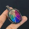 Rainbow Solar Quartz 999 Copper Wire Wrapped Pendant, Handmade Gemstone Pendant Jewelry, Gifts For Wife Brand New Pendant