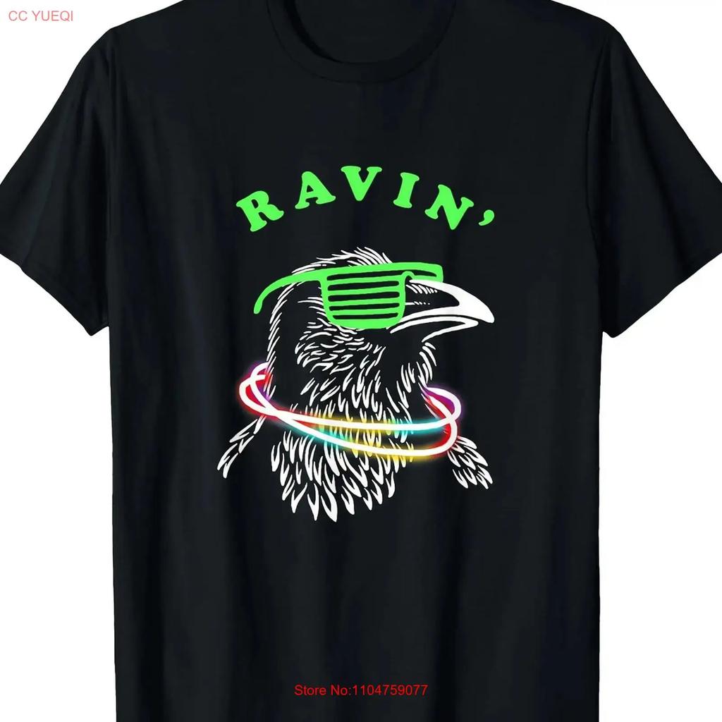 220g Funny Neon Bird T Shirt Rave Party Mens 2 vintage Washed Stylish designer clothes homme Slightly fashion