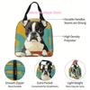 1pc, Dog Reading a Book with a Coffee Cup Nearby. Printed Thermal Insulation Bag, Not for Food Contact. Suitable for Home, Resta