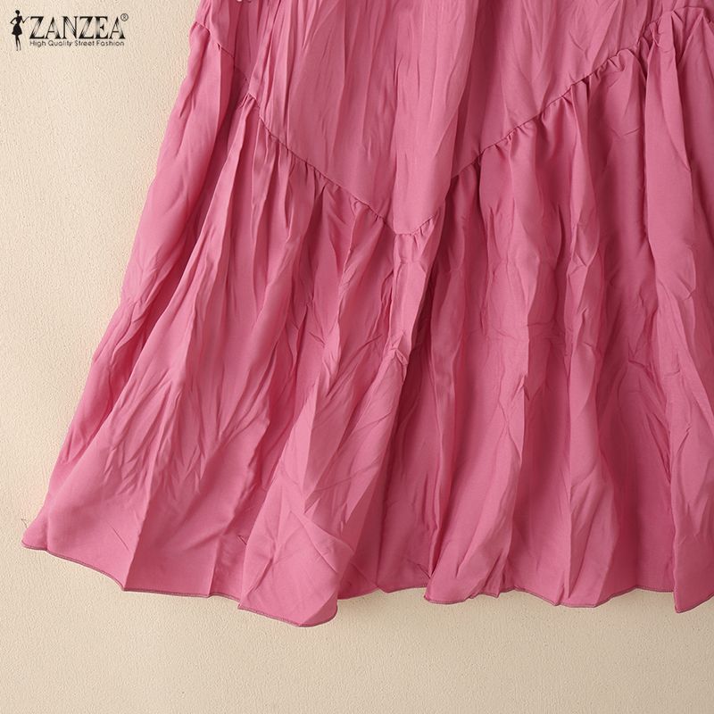 ZANZEA Women Casual Elastic Waist Loose Long Skirts