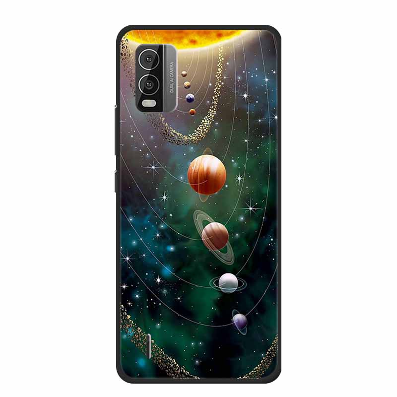 For Nokia C110 C210 C300 Case Soft black Silicone Bumper TPU Phone Wolf Cat Flower CaseS For C110 210 300 Shock proof Bumper TPU
