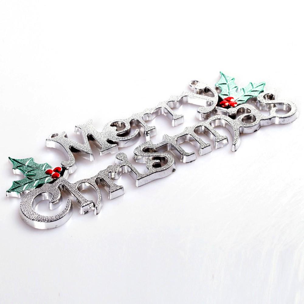 

14cm Christmas Tree Decoration Shiny Merry Letter Card for Xmas Hanging Ornament