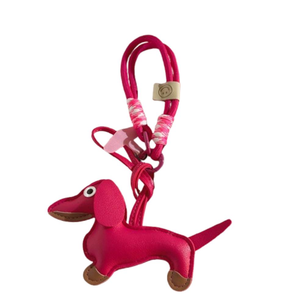 Mini Dachshund Dog Keychain Braided Lanyard Car Key Accessories  Women