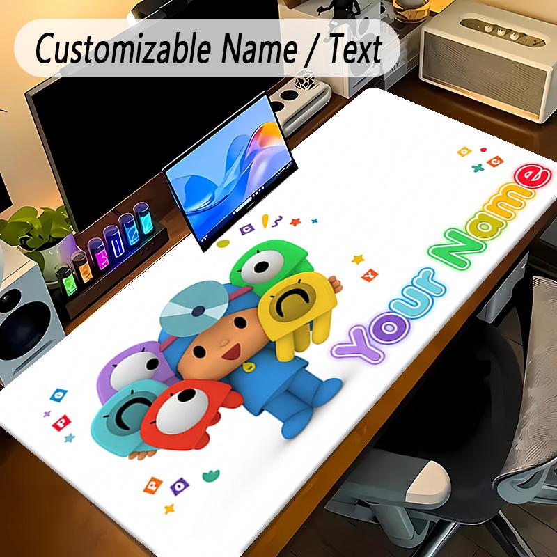 Large Mouse PadPocoyó Custom Name Text Personalized Desk Mat Non Slip Gaming Pad