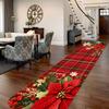 Christmas Checkered Corridor Floor Mats, Machine Washable, Bedside/Sofa Rugs, Kitchen Carpets, Home Decorations