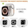 Glass+case For Apple Watch Ultra/Ultra 2 49mm Strap Smartwatch PC Bumper+Screen Protector Tempered Cover for Iwatch Series Ultra